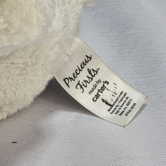 Carters Precious Firsts White Bunny Rabbit 6" Plush Stuffed Baby Toy - Picture 6 of 10